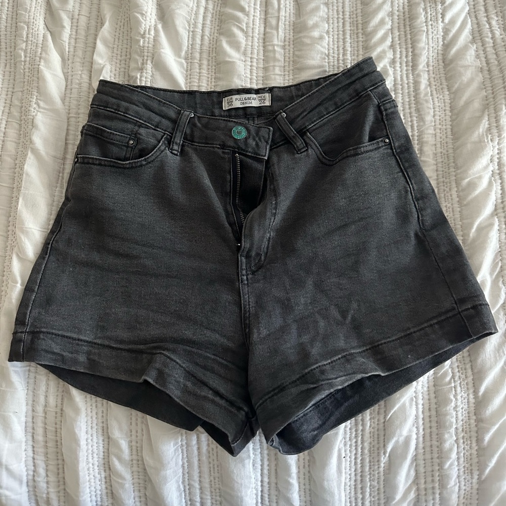 Black Denim Shorts